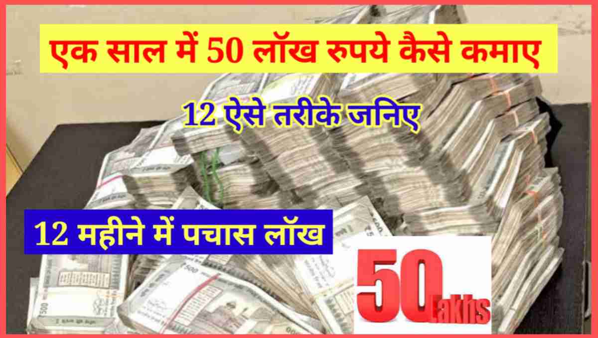 एक साल में 50 लाख रुपये कैसे कमाए